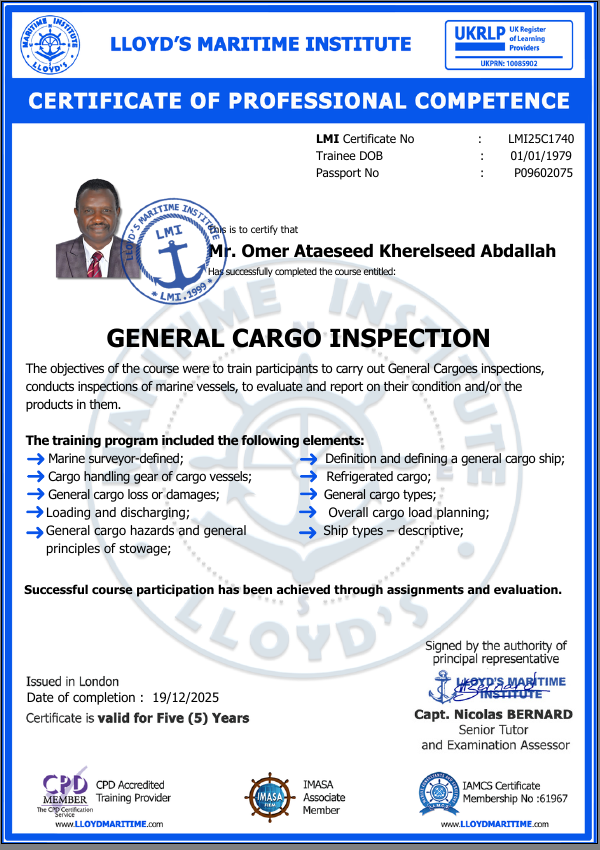 General Cargo Inspection